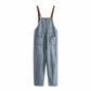 Loose Wide-leg Harem Denim Overalls