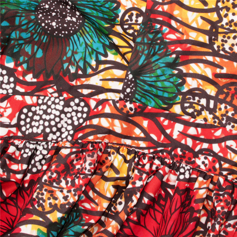 African Ethnic Style Of Wearing Many Dresses