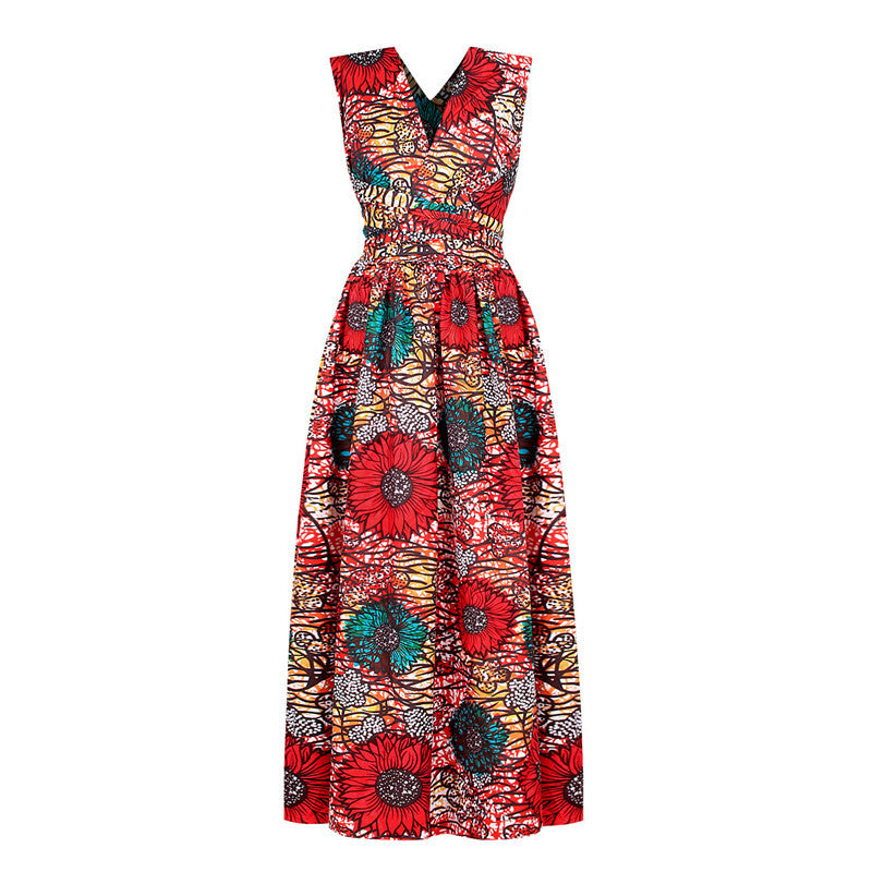 African Ethnic Style Of Wearing Many Dresses