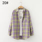 Autumn New Style Ten-Color Plaid Shirt Women'S Long-Sleeved Loose Shirt Jacket