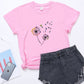 T-shirt garçon imprimé pissenlit prune