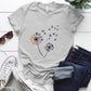 T-shirt garçon imprimé pissenlit prune