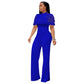 Lace High Waist Solid Color Jumpsuit