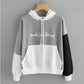 Pull à capuche aux couleurs explosives assorties pour femme