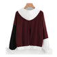 Pull à capuche aux couleurs explosives assorties pour femme