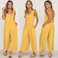 V-neck loose jumpsuit