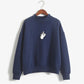 Fast Selling Popular Women''s Clothing Korean Ulzzang Love Finger Than Heart Gesture Plush Sweater