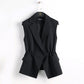 Gilet de costume court sans manches pour femme