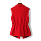 Gilet de costume court sans manches pour femme