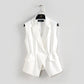Gilet de costume court sans manches pour femme