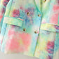 Colorful Tie-Dye Suit Fashion Casual Loose Double-Breasted Suit Jcket