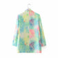 Colorful Tie-Dye Suit Fashion Casual Loose Double-Breasted Suit Jcket