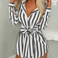 Women's Shirt Dress Lapel Dress A Line Skirt Belt