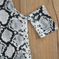 Leisure Style Infant Kids Girls Outfit Summer Snakeskin