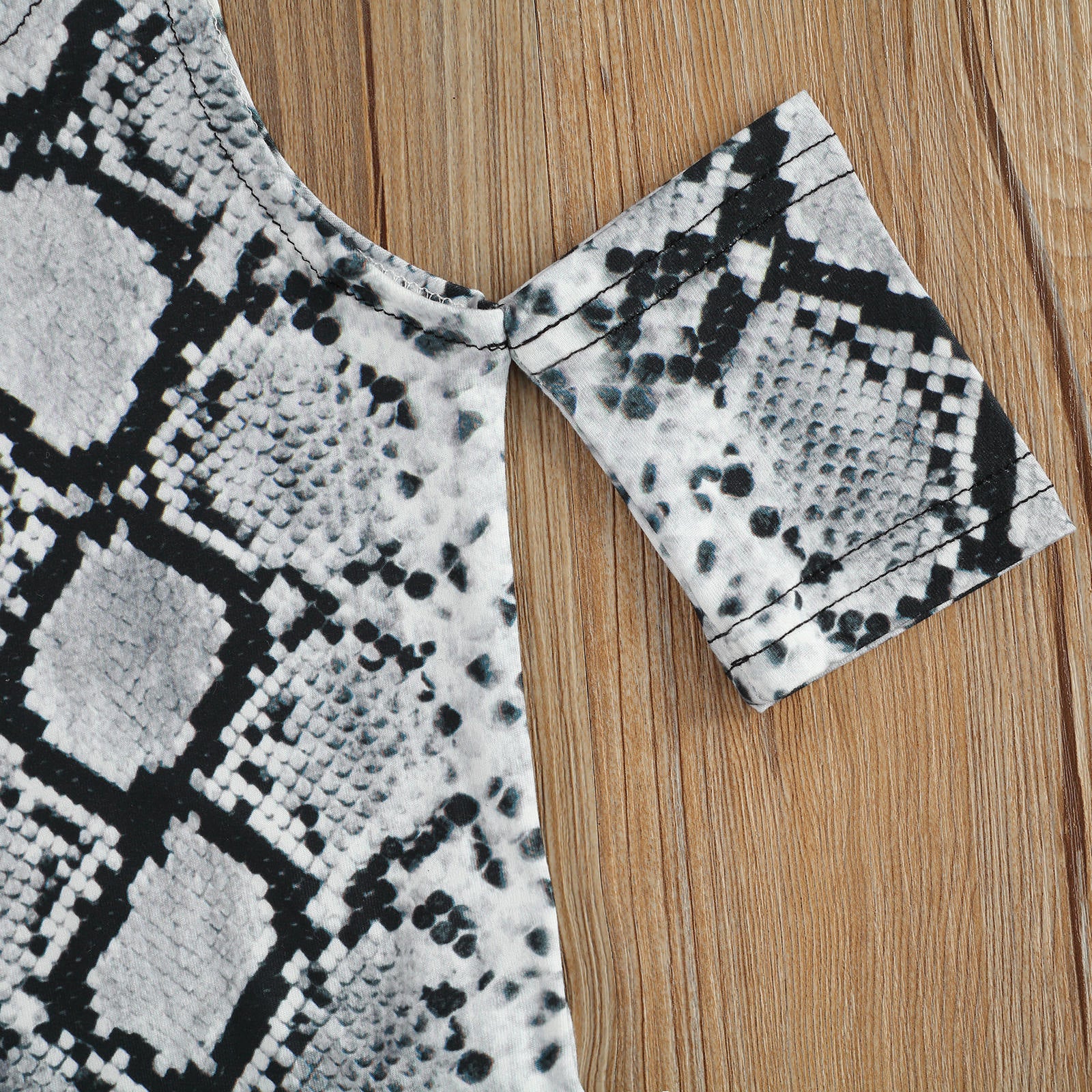 Tenue d'été en peau de serpent pour bébé et fille, style décontracté
