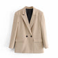 Women's Double-breasted Blazer With Two Buttons