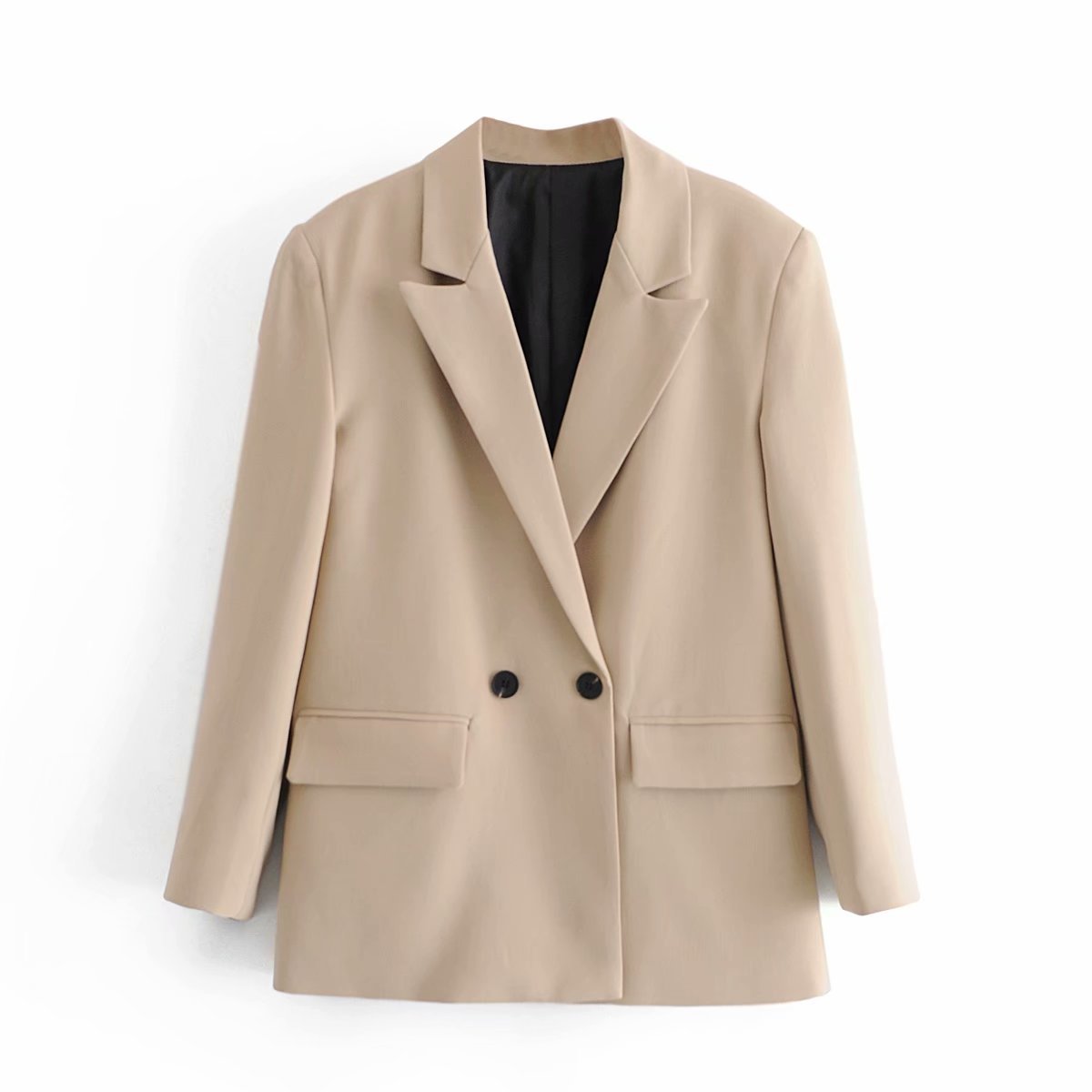 Women's Double-breasted Blazer With Two Buttons