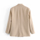 Women's Double-breasted Blazer With Two Buttons