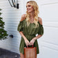 Solid Color One-shoulder Sling Pleated Jumpsuit