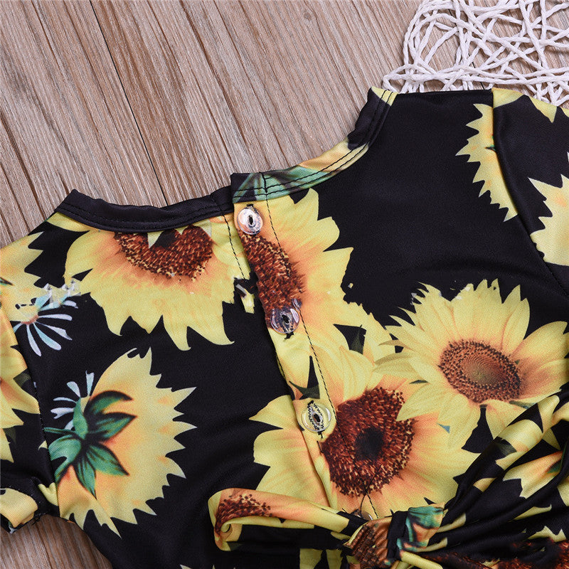 Combinaison imprimée tournesol mignonne