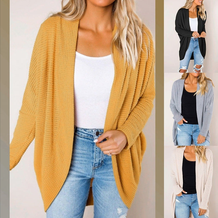 Women's Autumn And Winter Bat Sleeve Cardigan Small Coat