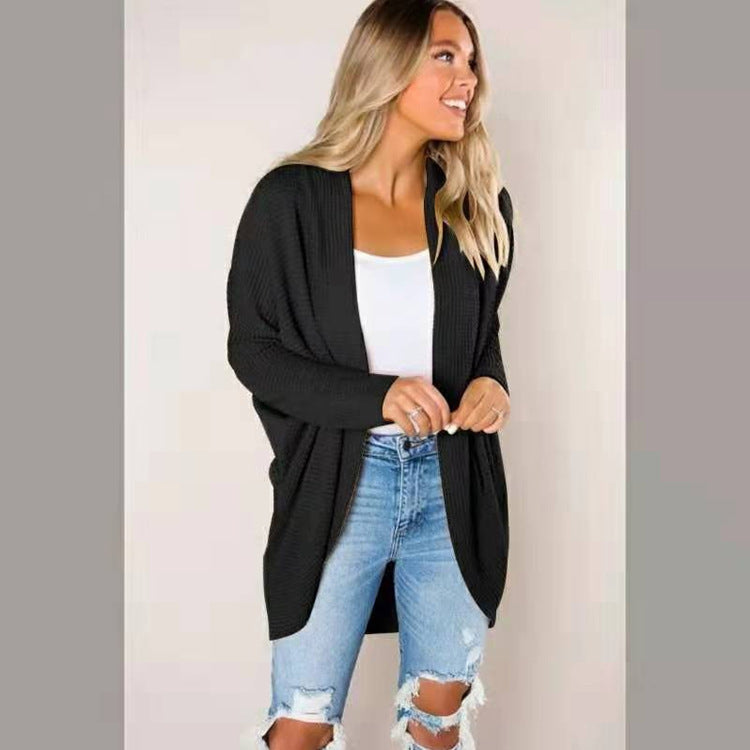 Women's Autumn And Winter Bat Sleeve Cardigan Small Coat