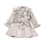 Korean Style Long-sleeved Pure White Girls Lace Bow Tie Dress