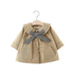 Veste à carreaux unie avec nœud papillon pour fille et femme