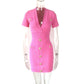 High Waist Skirt V-neck Rivet Button Hip Dress