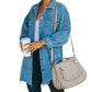 European And American Ladies Oversized Shirt Washed Corduroy