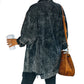 European And American Ladies Oversized Shirt Washed Corduroy