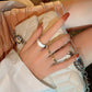 European And American Cross-Border New Metal Joint Ring Creative Personality Snake-Shaped Rose Chain Ring 6-Piece Set