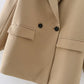 Simple And Loose Double-breasted Suit Jacket Womens Spring And Autumn New Suits