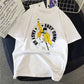 Musical Rock Singer Print Crew Neck T-shirt