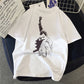 Musical Rock Singer Print Crew Neck T-shirt
