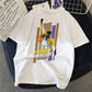 Musical Rock Singer Print Crew Neck T-shirt