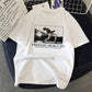 Musical Rock Singer Print Crew Neck T-shirt
