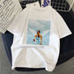 Musical Rock Singer Print Crew Neck T-shirt