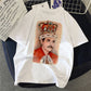 Musical Rock Singer Print Crew Neck T-shirt