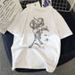Musical Rock Singer Print Crew Neck T-shirt