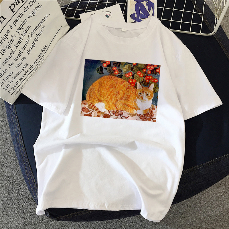 Musical Rock Singer Print Crew Neck T-shirt