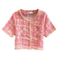 Slim Slimming Short Round Neck Top