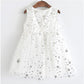 Girls French Puff Sleeve Dot Princess Dress