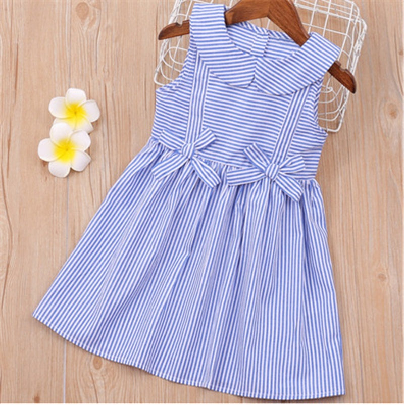 Girls French Puff Sleeve Dot Princess Dress