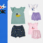 Ensemble deux pièces en coton à manches courtes et pantalon pour bébé fille Casper et Lisa, en prévente