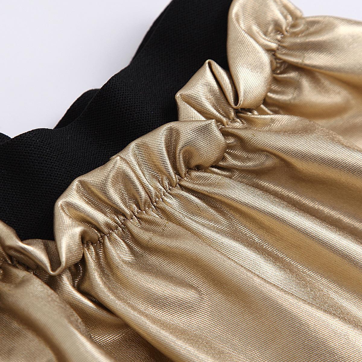 Ensemble jupe courte en cuir PU pour fille