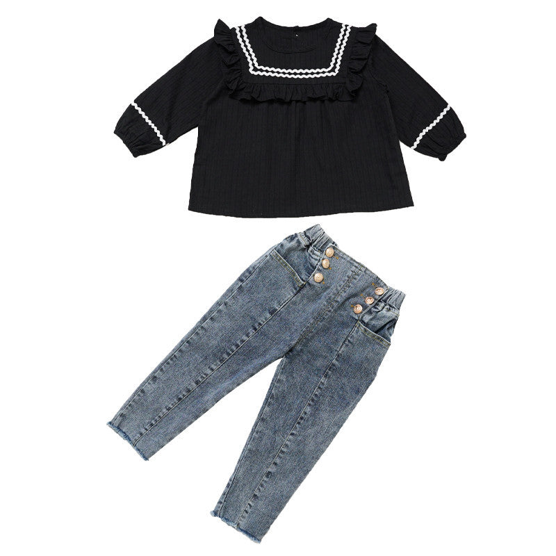 Vêtements de printemps et d'automne pour filles Jeans Nouveau style pour filles