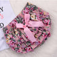 Combinaison trois pièces à imprimé floral et short