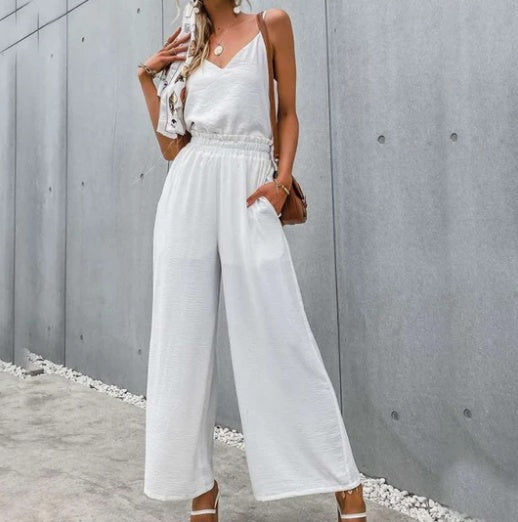 Casual Simple Drape Loose Wide-leg Pants