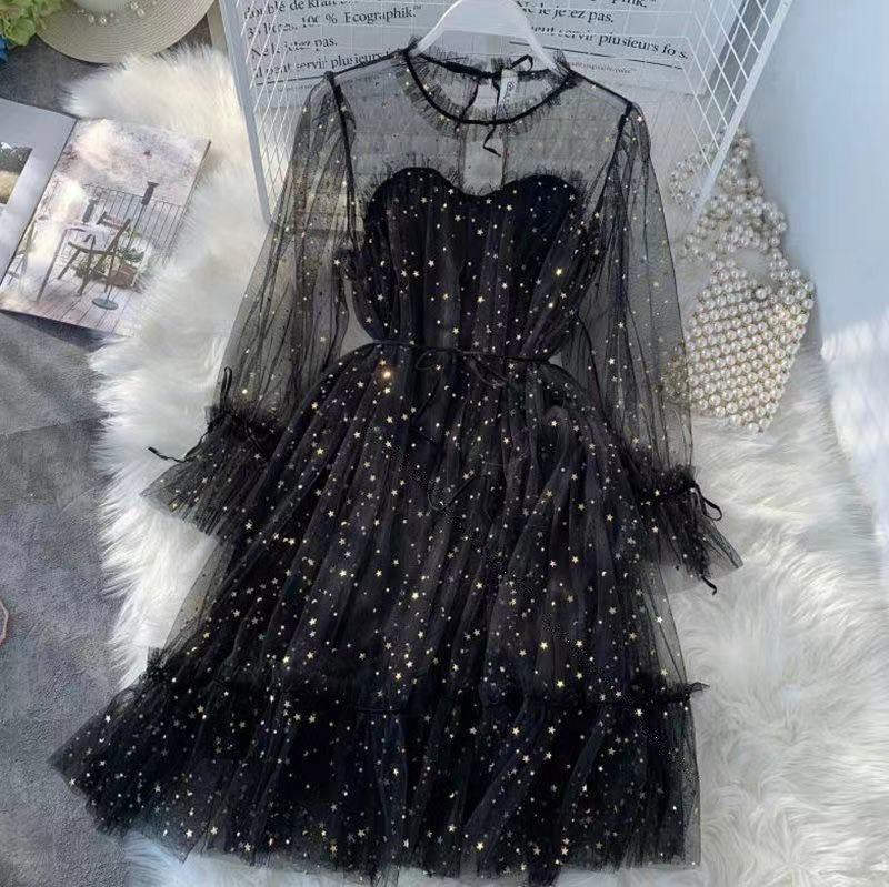 Robe étoile en maille douce 